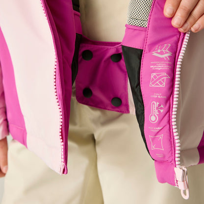 Extreme Pink - Close up - Dare 2B Childrens-Kids Piste Two Tone Ski Jacket