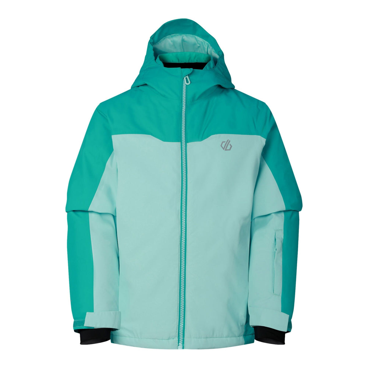 Turquoise - Front - Dare 2B Childrens-Kids Piste Two Tone Ski Jacket