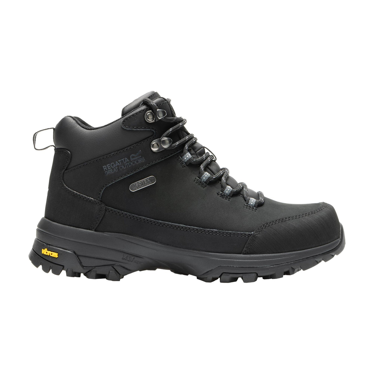 Black - Front - Regatta Womens-Ladies Burrell II Leather Walking Boots
