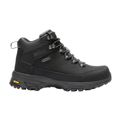 Black - Front - Regatta Womens-Ladies Burrell II Leather Walking Boots