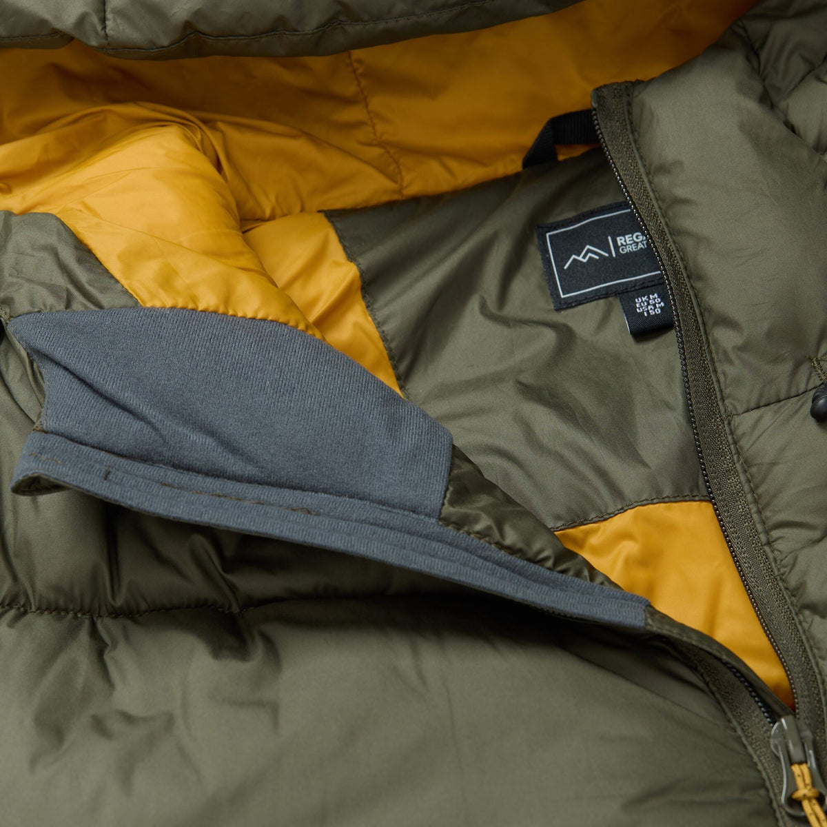 Dark Khaki-Wood Brown - Pack Shot - Regatta Mens Browen Padded Jacket