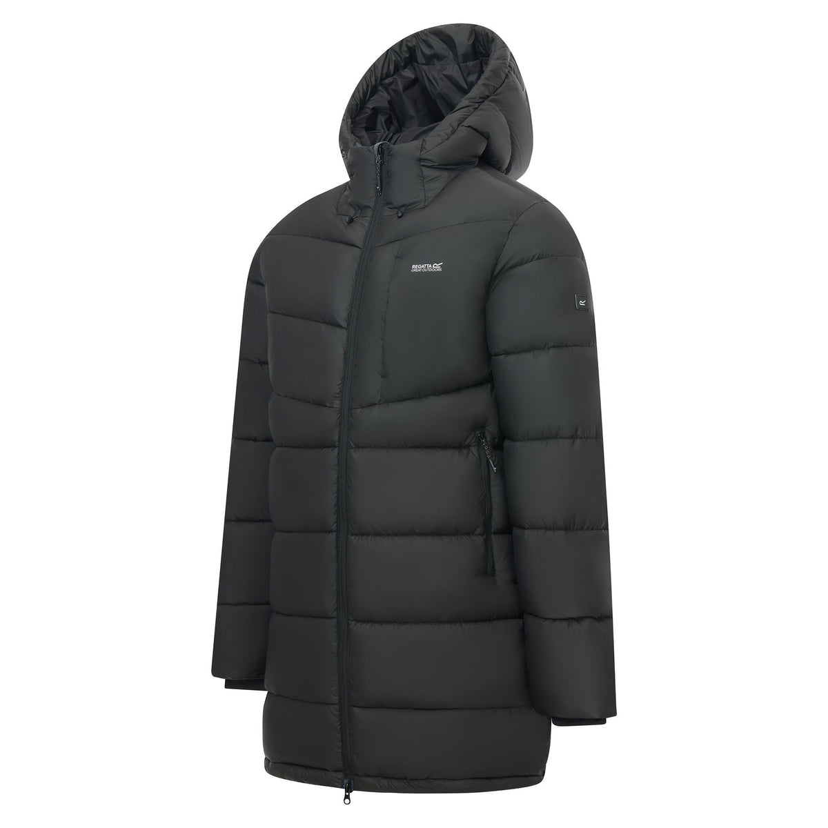 Black - Side - Regatta Mens Browen Padded Jacket