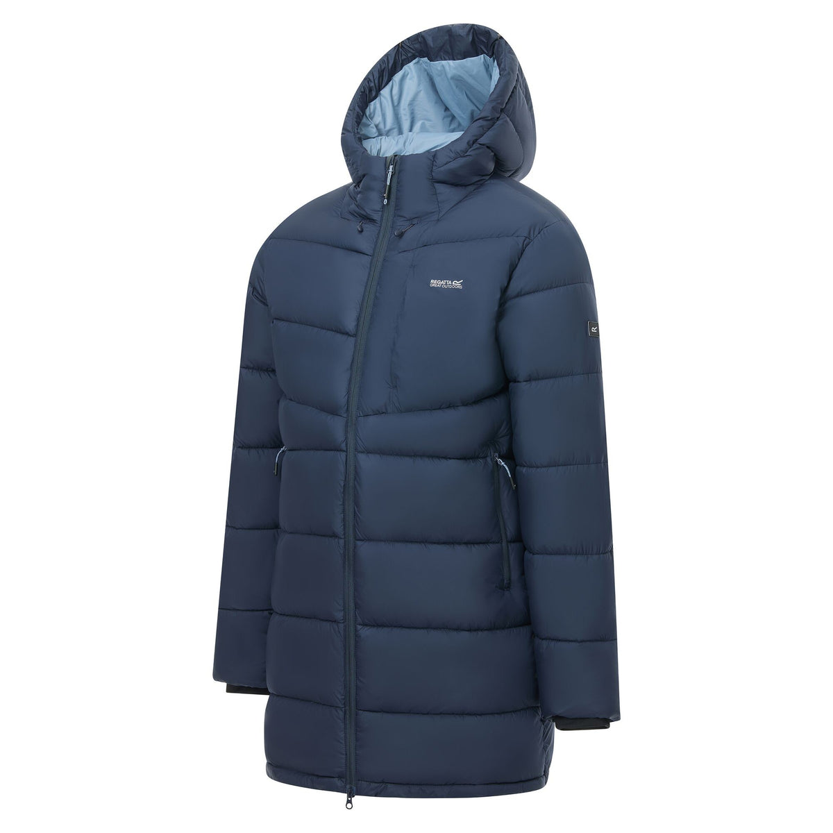 Navy-Dusky Blue - Side - Regatta Mens Browen Padded Jacket
