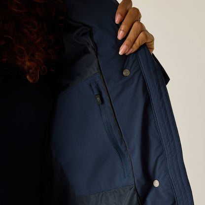 Navy - Close up - Regatta Womens-Ladies Nehiala Quilted Jacket