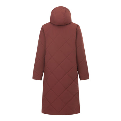 Dark Cherry-Brick - Back - Regatta Womens-Ladies Elryse Quilted Long Length Jacket