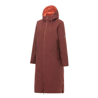 Dark Cherry-Brick - Side - Regatta Womens-Ladies Elryse Quilted Long Length Jacket