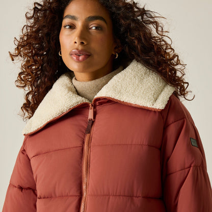 Brick-Light Vanilla - Close up - Regatta Womens-Ladies Kayana Padded Jacket