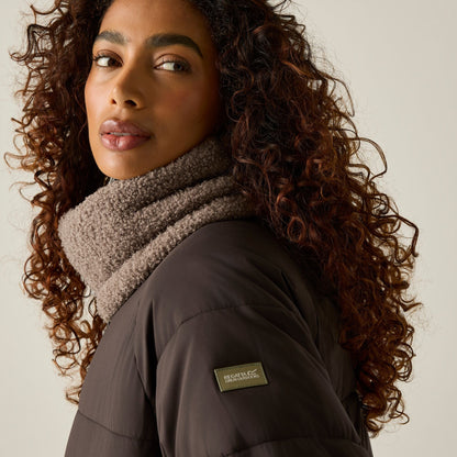 Dark Chocolate-Mocha - Close up - Regatta Womens-Ladies Kayana Padded Jacket
