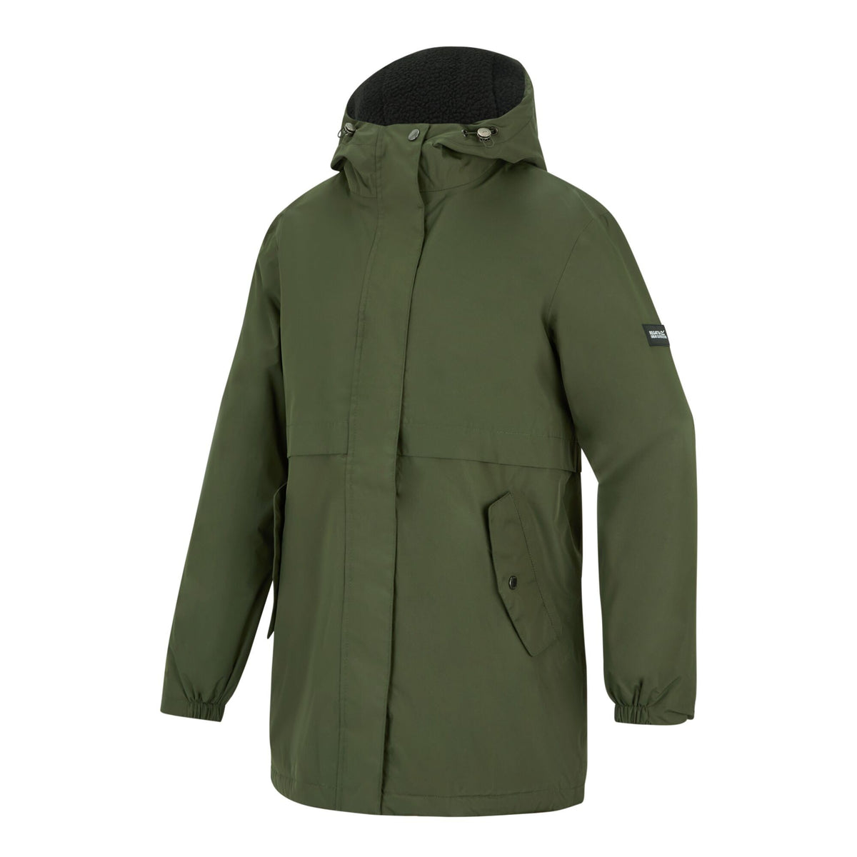 Dark Khaki-Black - Side - Regatta Womens-Ladies Brielly Waterproof Jacket