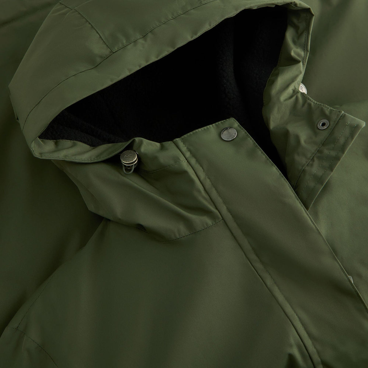 Dark Khaki-Black - Close up - Regatta Womens-Ladies Brielly Waterproof Jacket