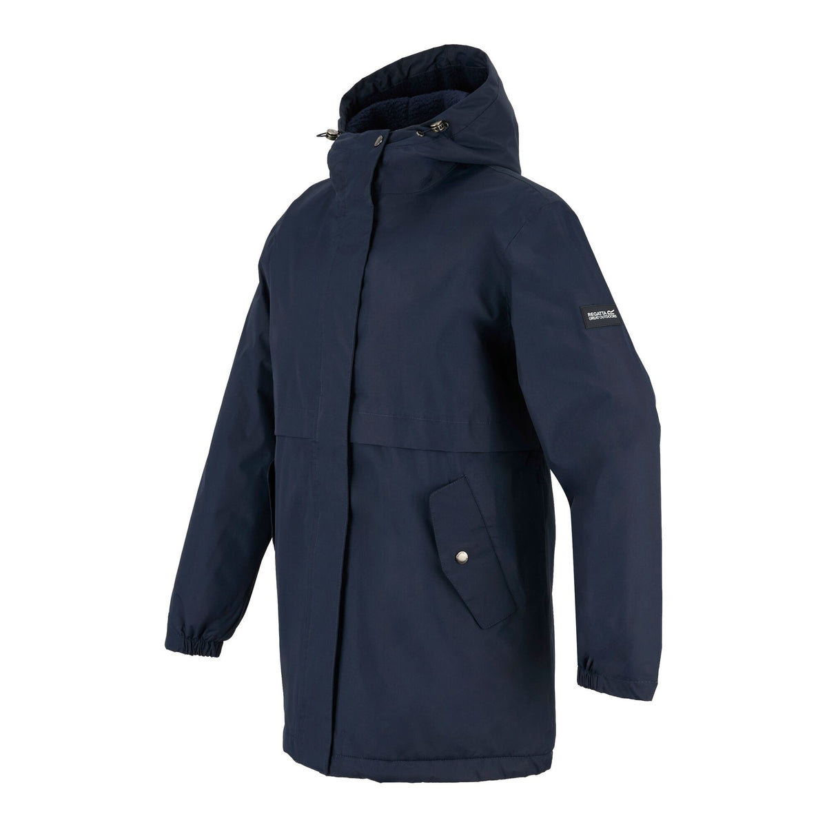Navy - Side - Regatta Womens-Ladies Brielly Waterproof Jacket