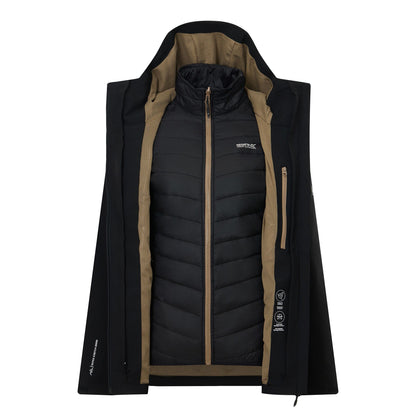 Black-Mocha - Lifestyle - Regatta Womens-Ladies Wentwood 3 in 1 Jacket