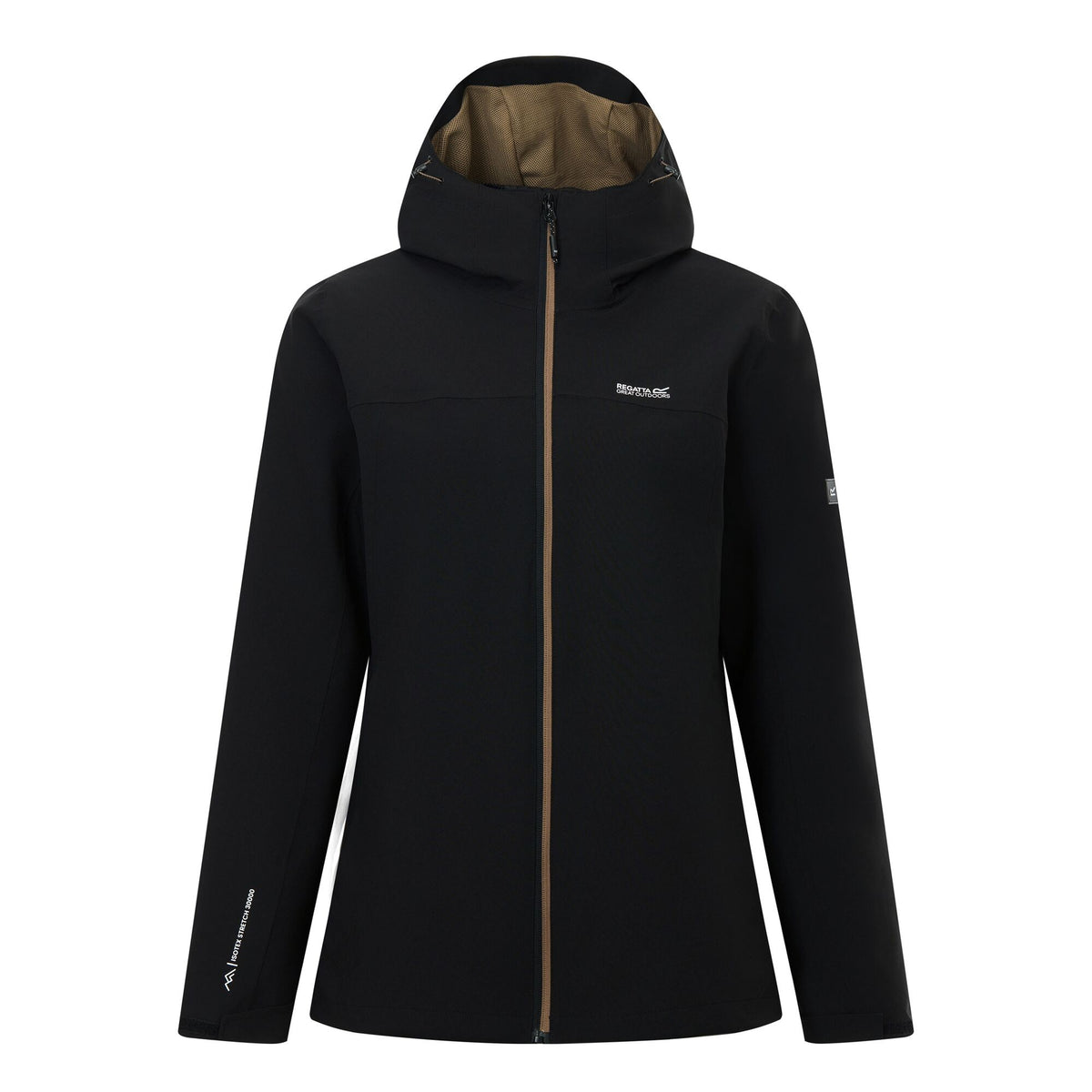 Black-Mocha - Front - Regatta Womens-Ladies Wentwood 3 in 1 Jacket