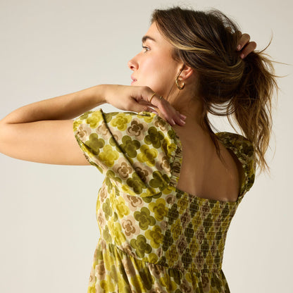 Multicoloured-Yellow - Lifestyle - Regatta Womens-Ladies Orla Kiely Flower Summer Midi Dress