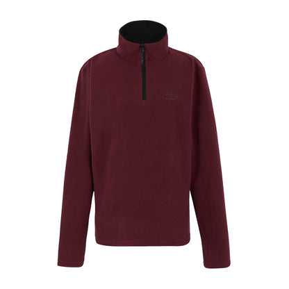 Dark Maroon - Front - Regatta Great Outdoors Mens Thompson Half Zip Fleece Top