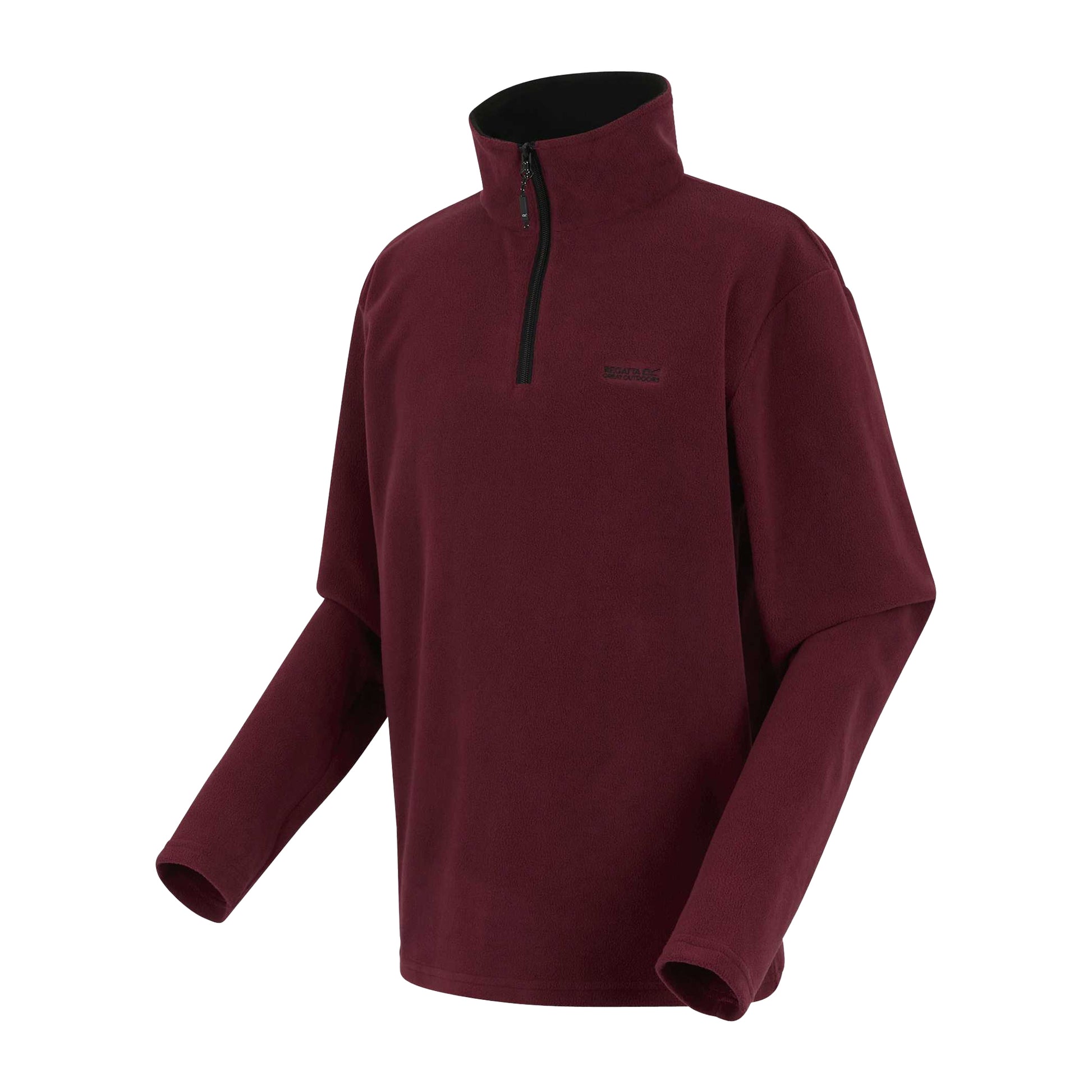 Dark Maroon - Side - Regatta Great Outdoors Mens Thompson Half Zip Fleece Top