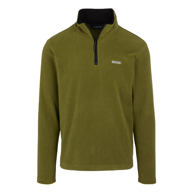 Nephrite Green - Front - Regatta Great Outdoors Mens Thompson Half Zip Fleece Top