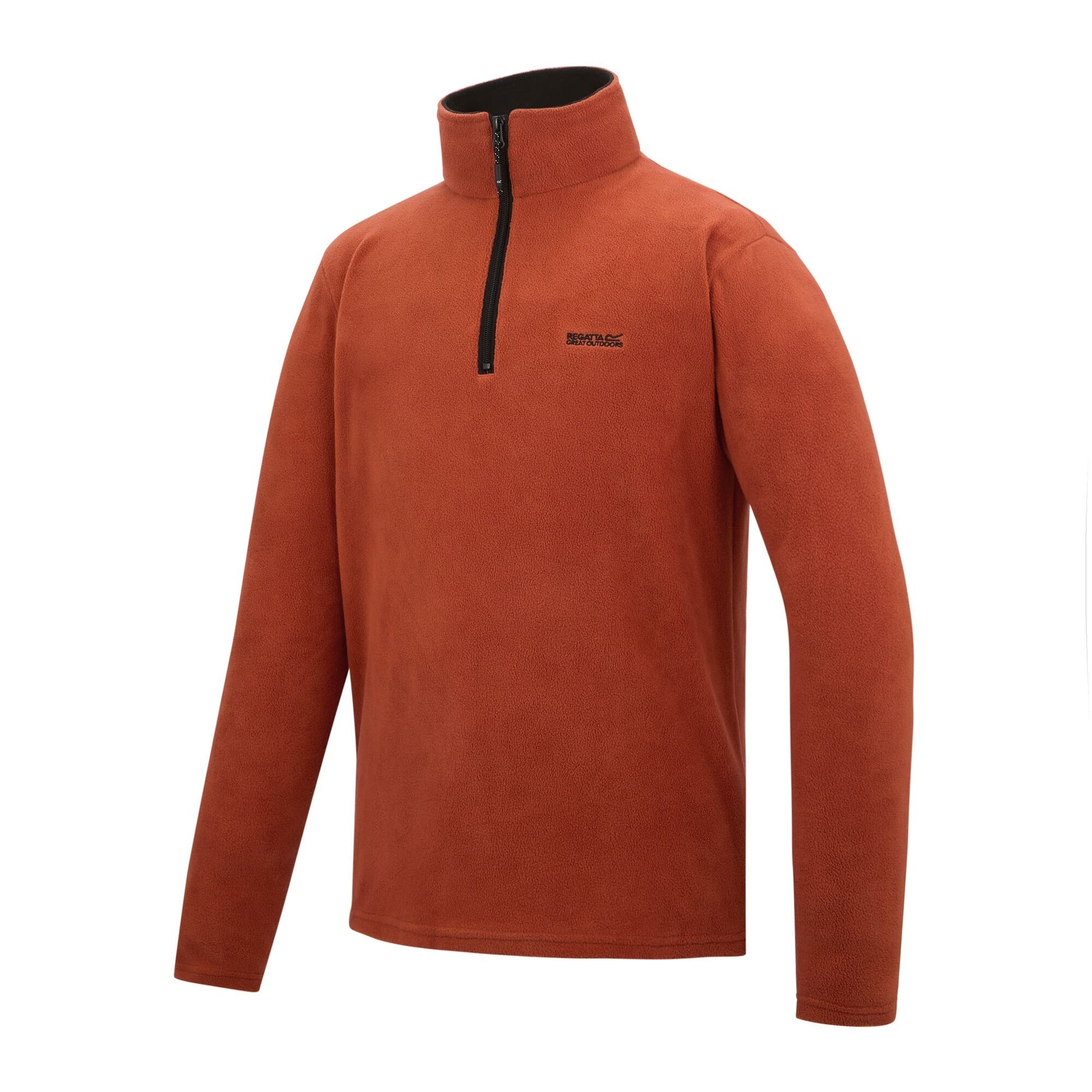 Brick - Side - Regatta Great Outdoors Mens Thompson Half Zip Fleece Top