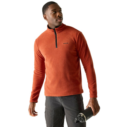 Brick - Lifestyle - Regatta Great Outdoors Mens Thompson Half Zip Fleece Top