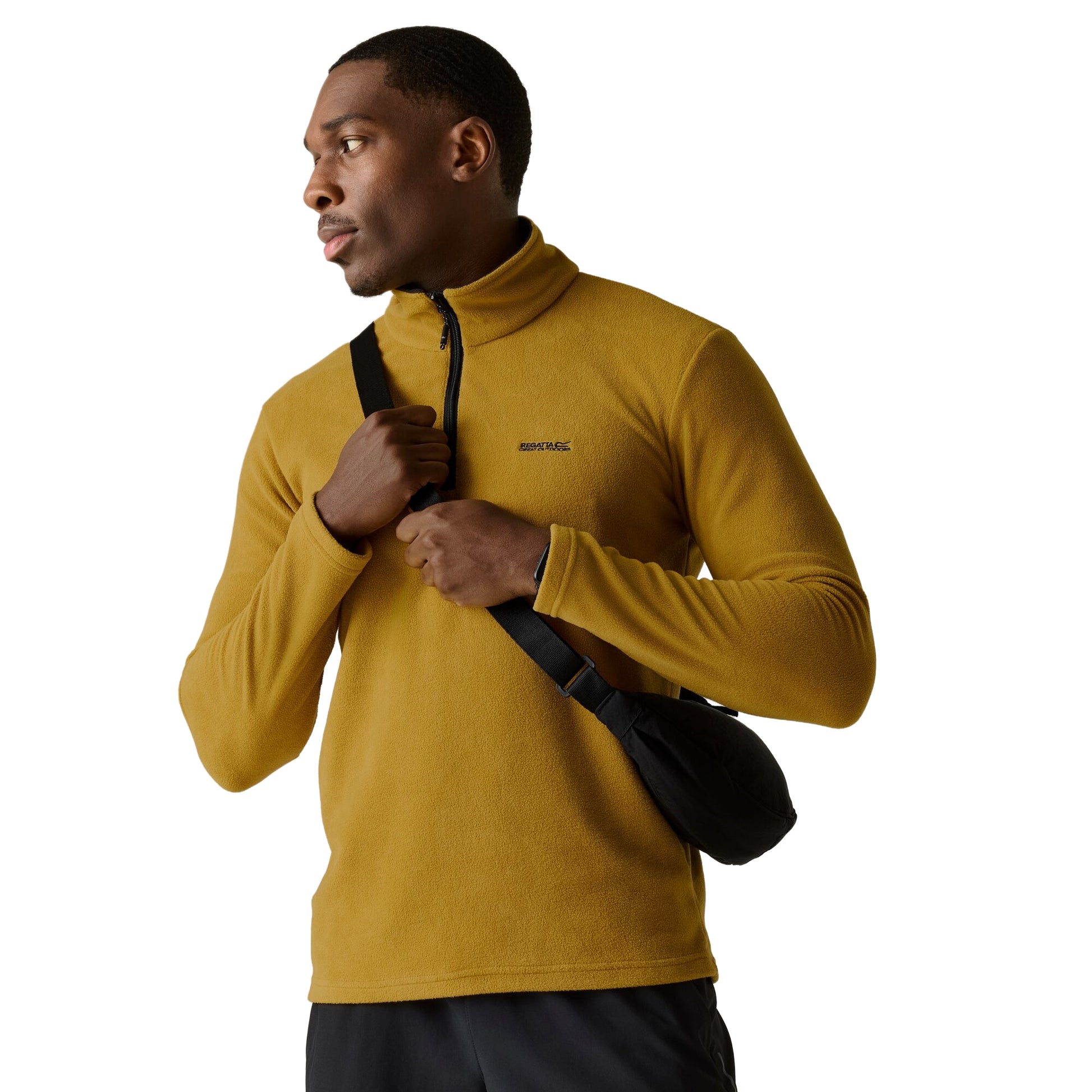 Wood Brown - Lifestyle - Regatta Great Outdoors Mens Thompson Half Zip Fleece Top