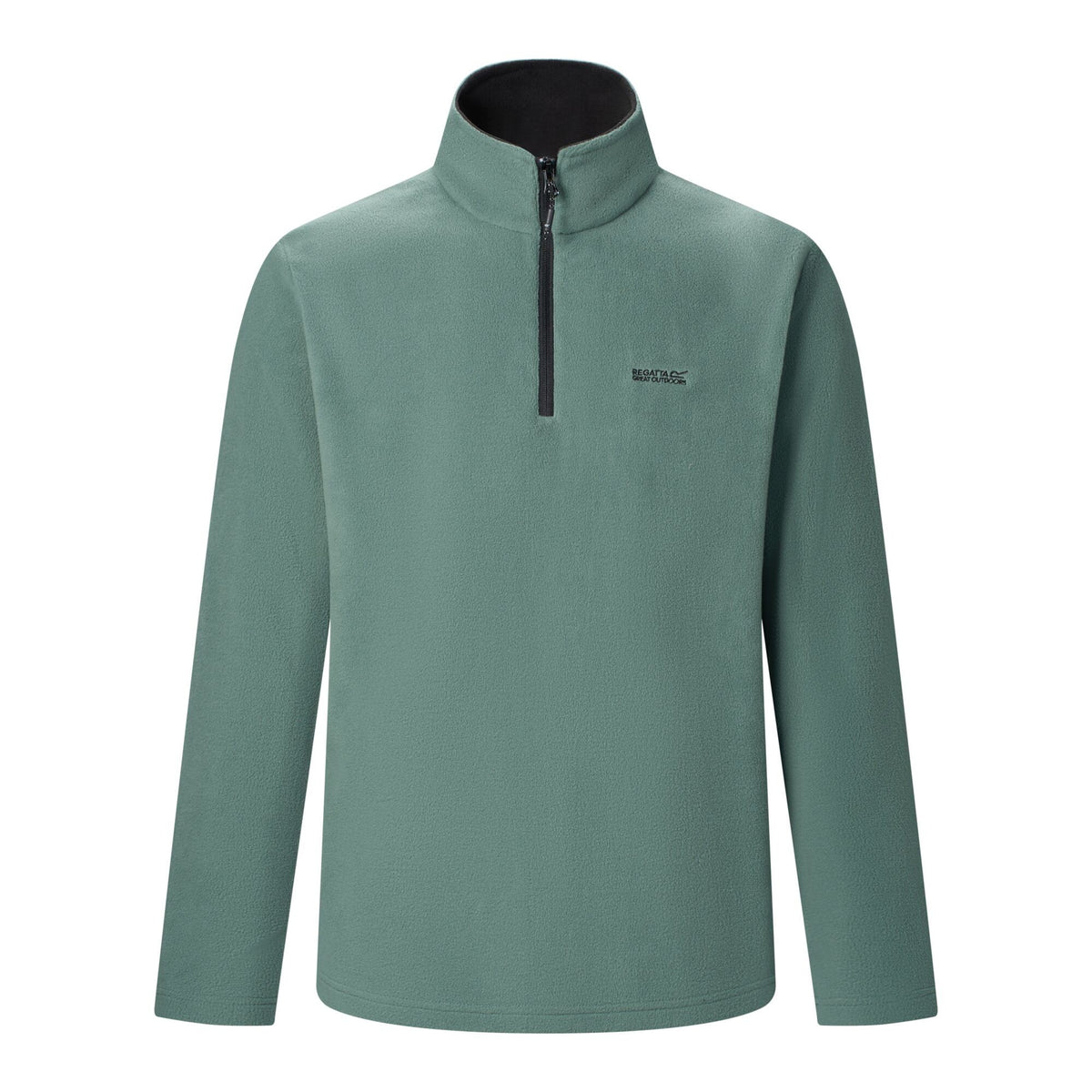 Dark Forest Green - Front - Regatta Great Outdoors Mens Thompson Half Zip Fleece Top