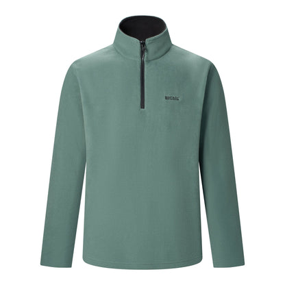 Dark Forest Green - Front - Regatta Great Outdoors Mens Thompson Half Zip Fleece Top