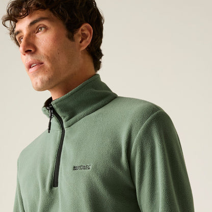 Dark Forest Green - Pack Shot - Regatta Great Outdoors Mens Thompson Half Zip Fleece Top