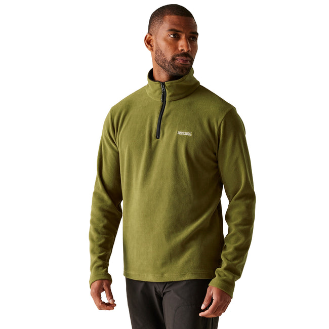 Nephrite Green - Side - Regatta Great Outdoors Mens Thompson Half Zip Fleece Top