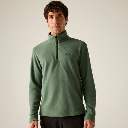 Dark Forest Green - Close up - Regatta Great Outdoors Mens Thompson Half Zip Fleece Top