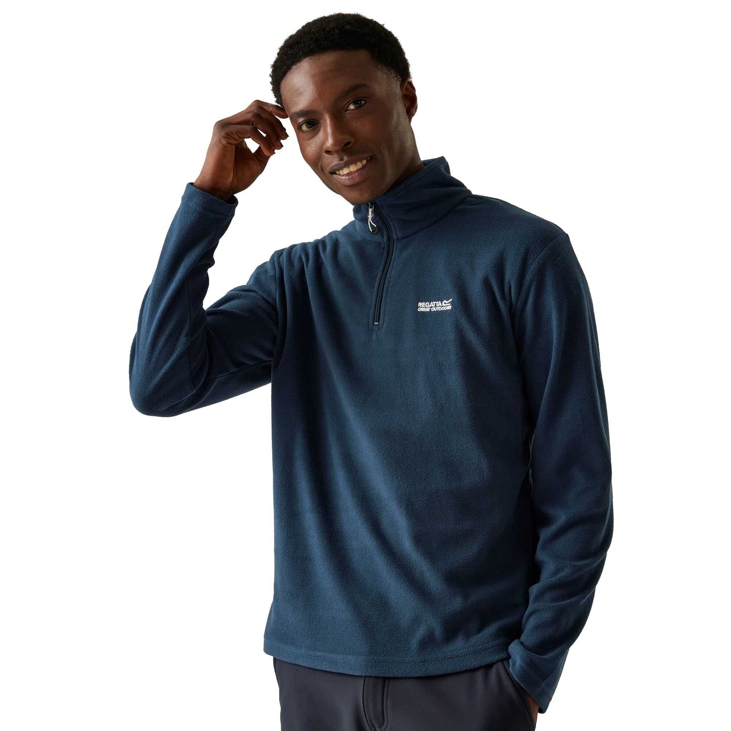 Moonlight Denim-Navy - Lifestyle - Regatta Great Outdoors Mens Thompson Half Zip Fleece Top
