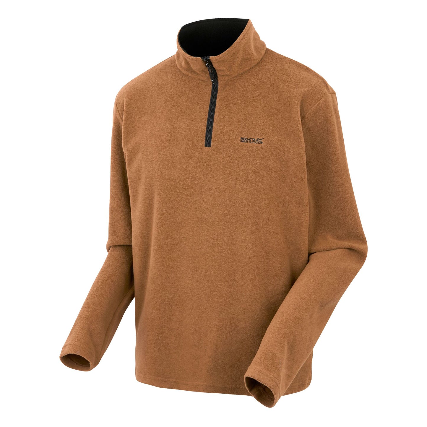 Nut Brown - Side - Regatta Great Outdoors Mens Thompson Half Zip Fleece Top