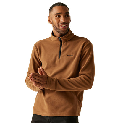 Nut Brown - Lifestyle - Regatta Great Outdoors Mens Thompson Half Zip Fleece Top