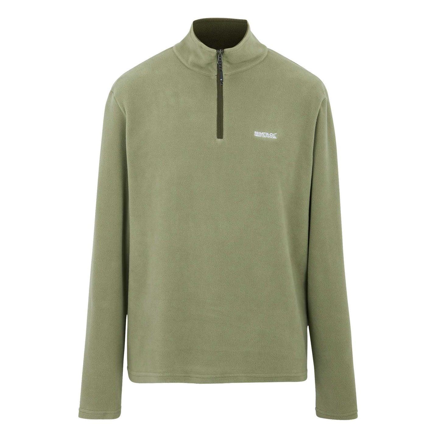 Oil Green - Front - Regatta Great Outdoors Mens Thompson Half Zip Fleece Top