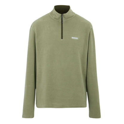 Oil Green - Front - Regatta Great Outdoors Mens Thompson Half Zip Fleece Top