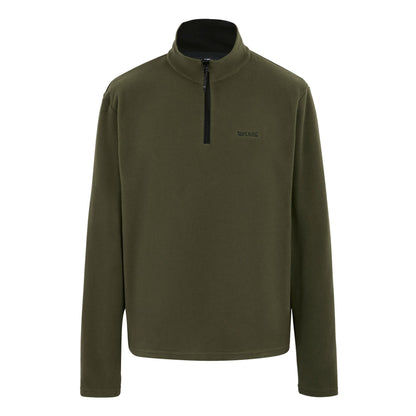 Olive Night - Front - Regatta Great Outdoors Mens Thompson Half Zip Fleece Top