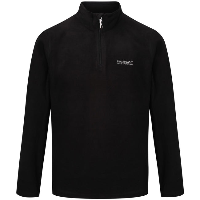 Black - Front - Regatta Great Outdoors Mens Thompson Half Zip Fleece Top