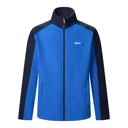 Olympian Blue-Navy - Front - Regatta Great Outdoors Mens Hedman II Two Tone Full Zip Fleece Jacket
