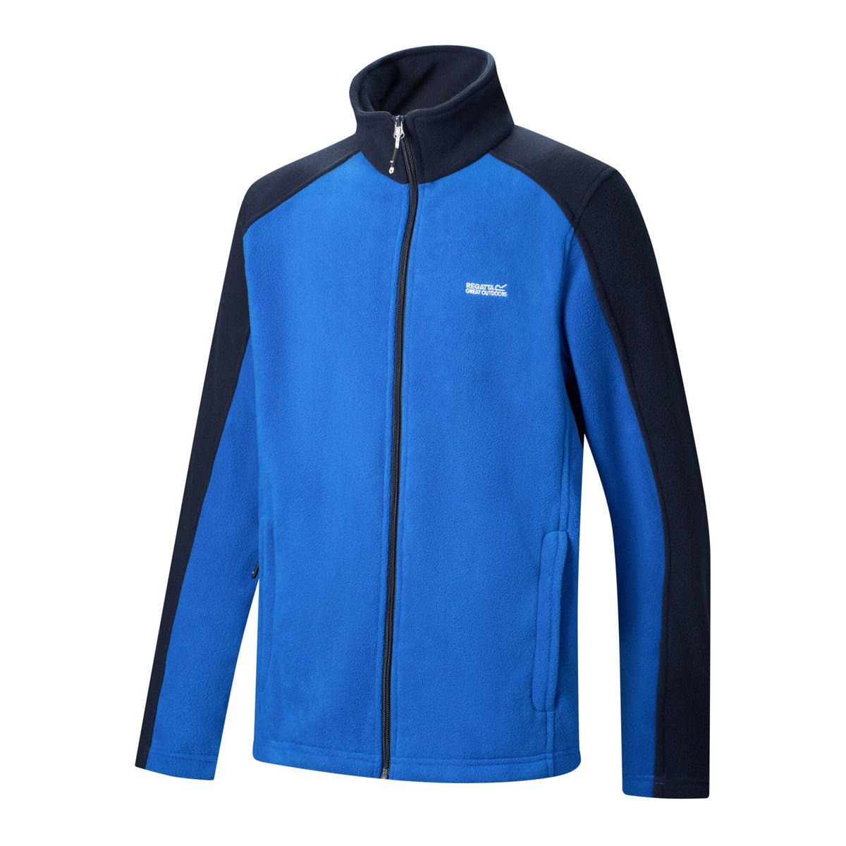 Olympian Blue-Navy - Side - Regatta Great Outdoors Mens Hedman II Two Tone Full Zip Fleece Jacket