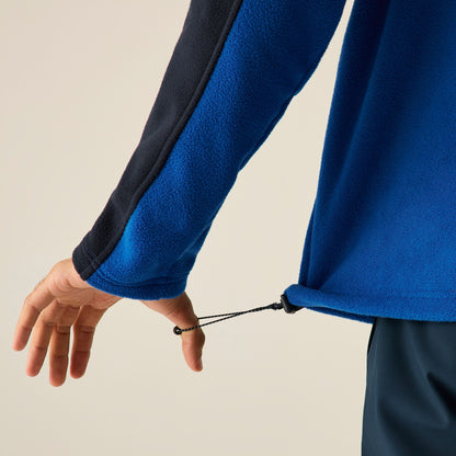 Olympian Blue-Navy - Pack Shot - Regatta Great Outdoors Mens Hedman II Two Tone Full Zip Fleece Jacket