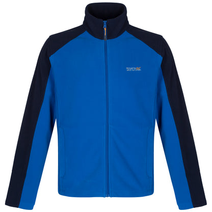 Oxford Blue-Navy - Front - Regatta Great Outdoors Mens Hedman II Two Tone Full Zip Fleece Jacket
