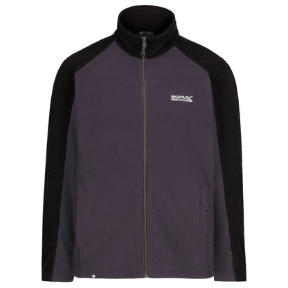 Iron-Black - Front - Regatta Great Outdoors Mens Hedman II Two Tone Full Zip Fleece Jacket