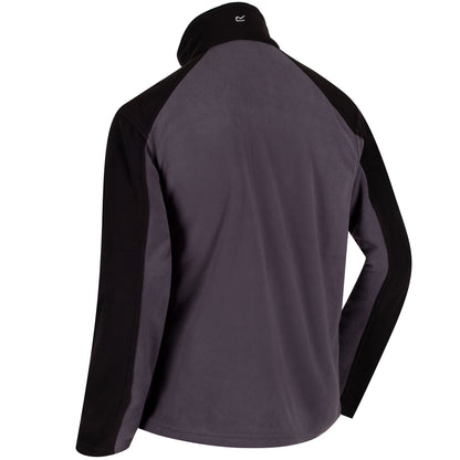 Iron-Black - Side - Regatta Great Outdoors Mens Hedman II Two Tone Full Zip Fleece Jacket