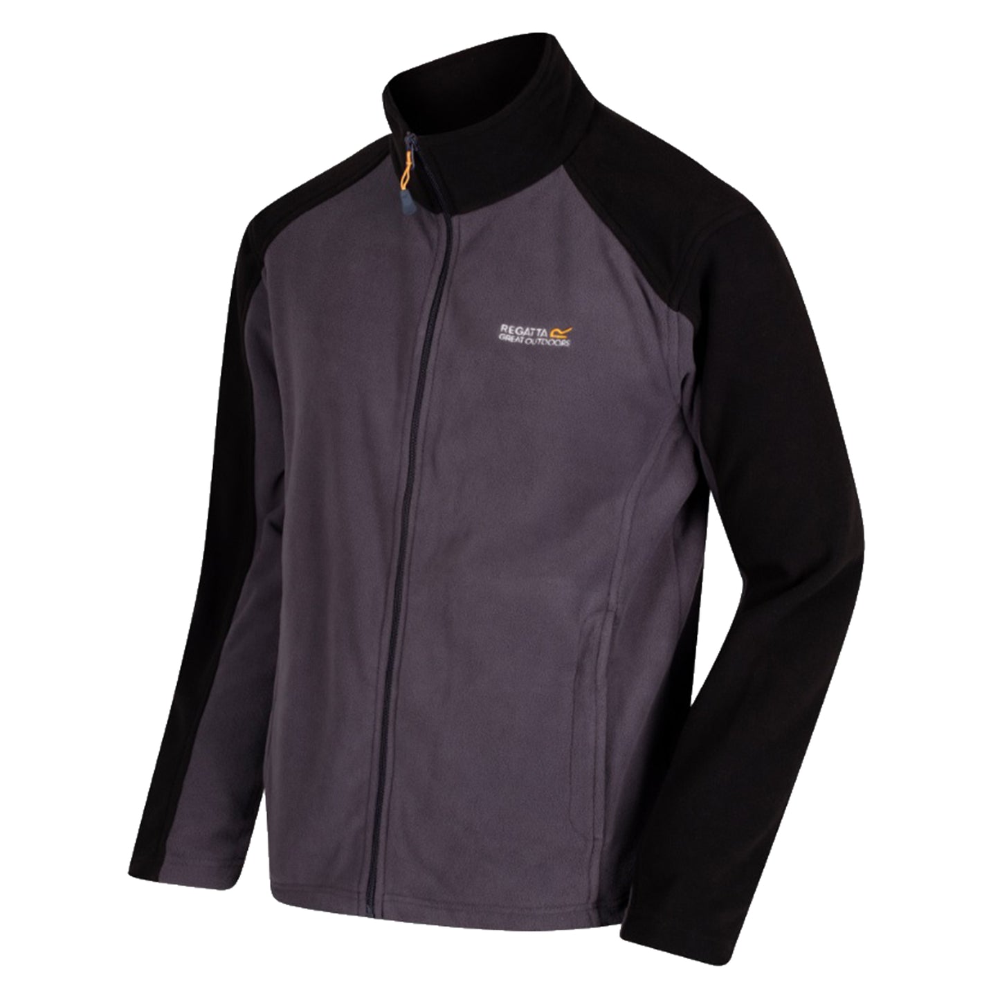 Iron-Black - Lifestyle - Regatta Great Outdoors Mens Hedman II Two Tone Full Zip Fleece Jacket