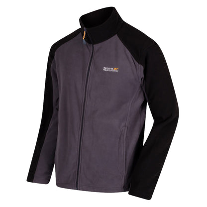 Iron-Black - Lifestyle - Regatta Great Outdoors Mens Hedman II Two Tone Full Zip Fleece Jacket