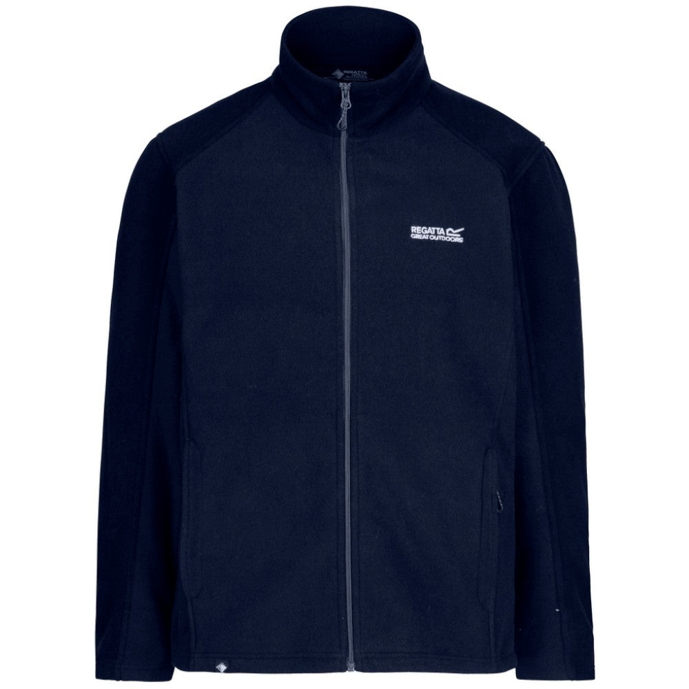 Navy-Navy - Front - Regatta Great Outdoors Mens Hedman II Two Tone Full Zip Fleece Jacket