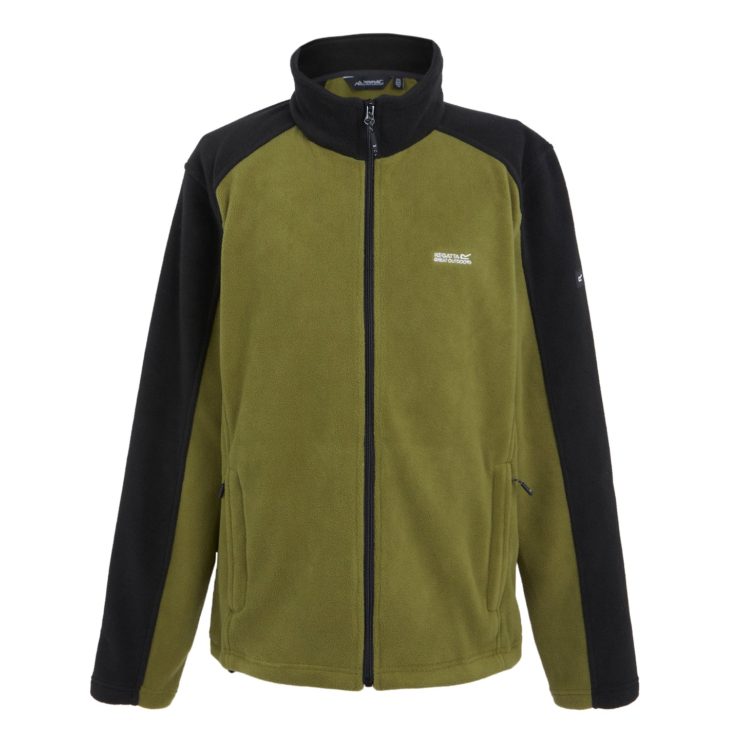 Nephrite Green-Black - Front - Regatta Great Outdoors Mens Hedman II Two Tone Full Zip Fleece Jacket