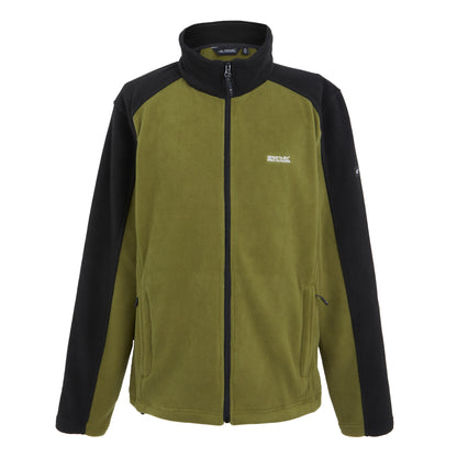 Nephrite Green-Black - Front - Regatta Great Outdoors Mens Hedman II Two Tone Full Zip Fleece Jacket
