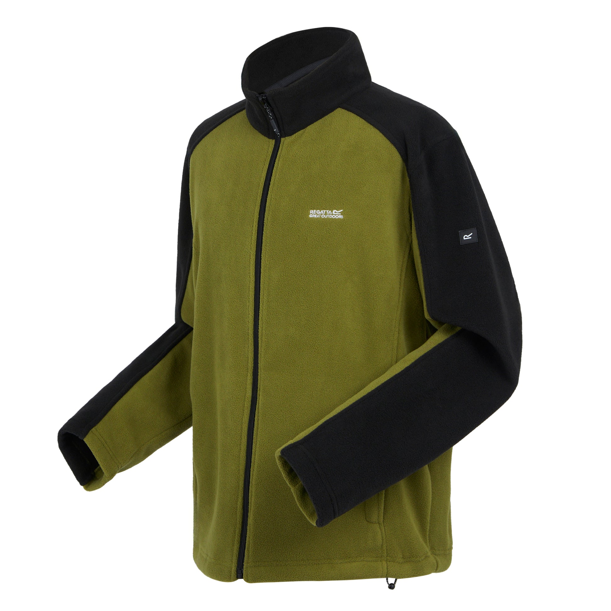 Nephrite Green-Black - Side - Regatta Great Outdoors Mens Hedman II Two Tone Full Zip Fleece Jacket