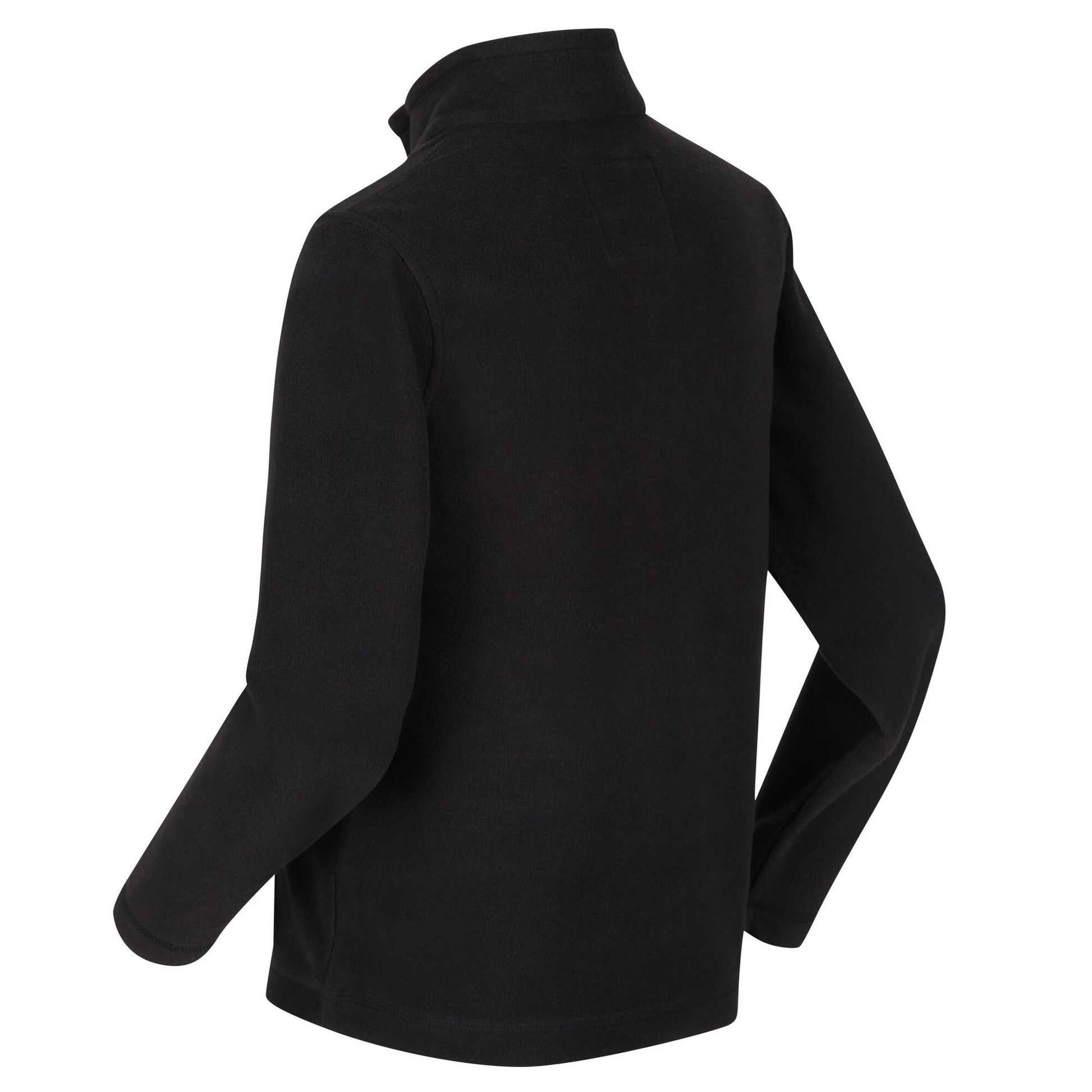 Black-Black - Pack Shot - Regatta Great Outdoors Childrens-Kids Hot Shot II Half Zip Fleece Top
