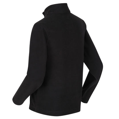 Black-Black - Pack Shot - Regatta Great Outdoors Childrens-Kids Hot Shot II Half Zip Fleece Top